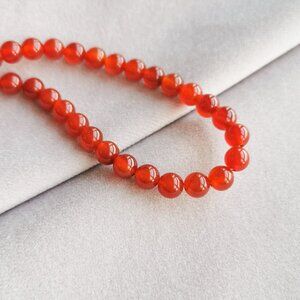 6mm | Vanilla Mountain Red Agate Round Beads DIY
